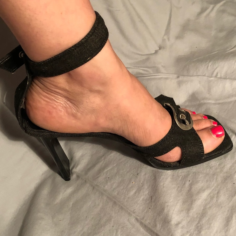 Luichiny denim rectangular heels - Picture 3 of 4